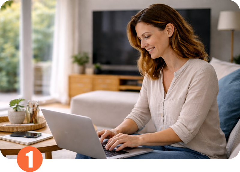 femme publiant une demande de bricolage en ligne depuis son ordinateur