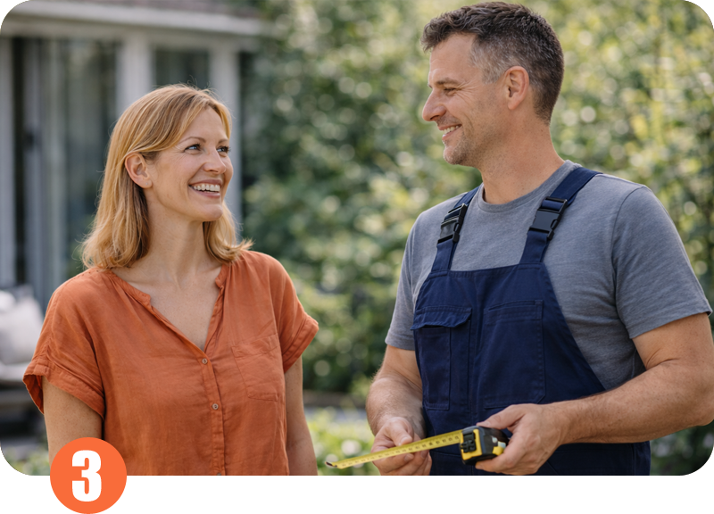 rencontre entre particulier et bricoleur pour un devis de travaux